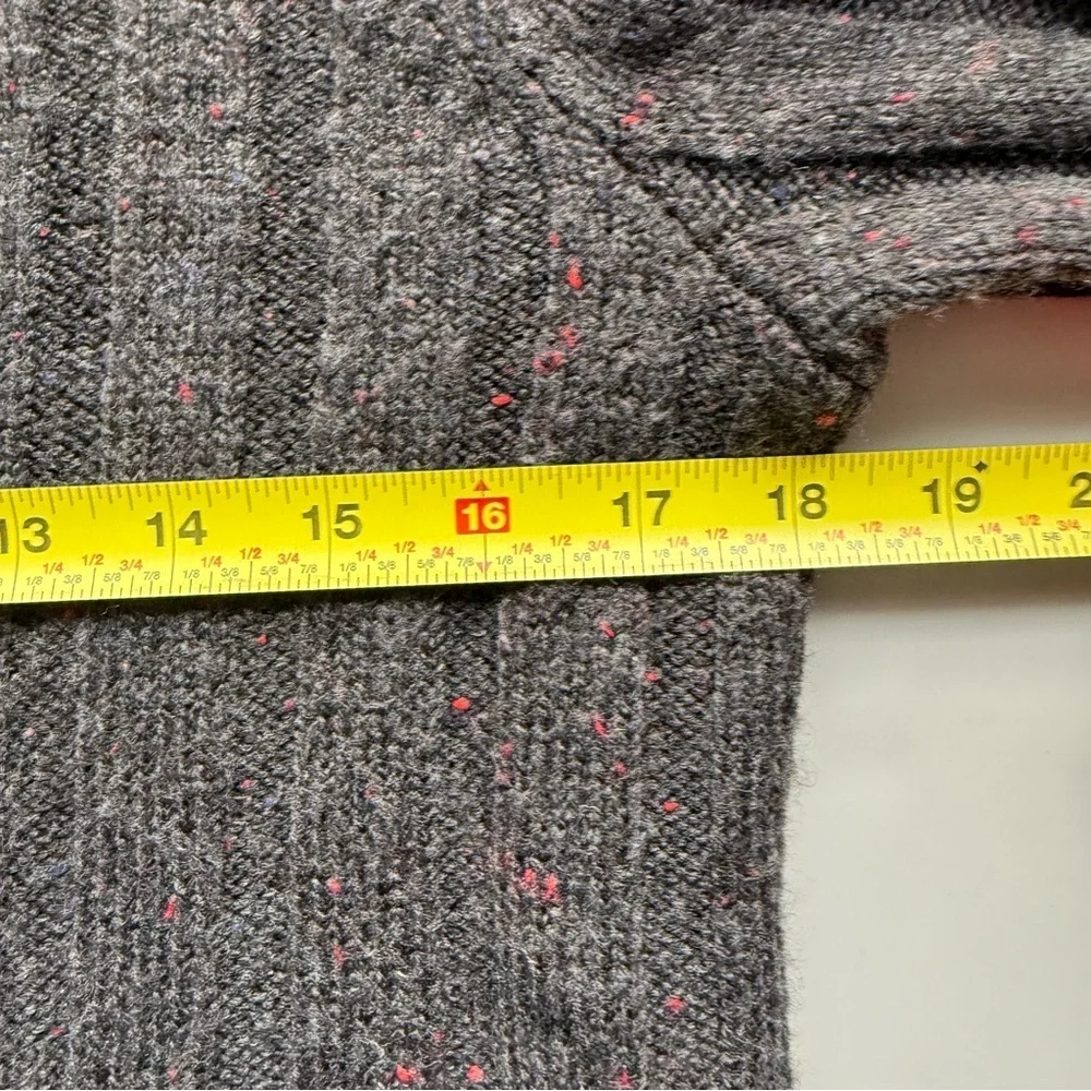 Madewell Womens Ribbed Charcoal Mock Neck Long Sleeve Sweater Dress XS - Picture 6 of 8